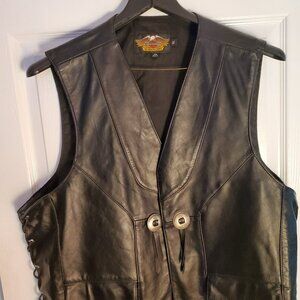 Harley Davidson Leather Vest Genuine HD USA